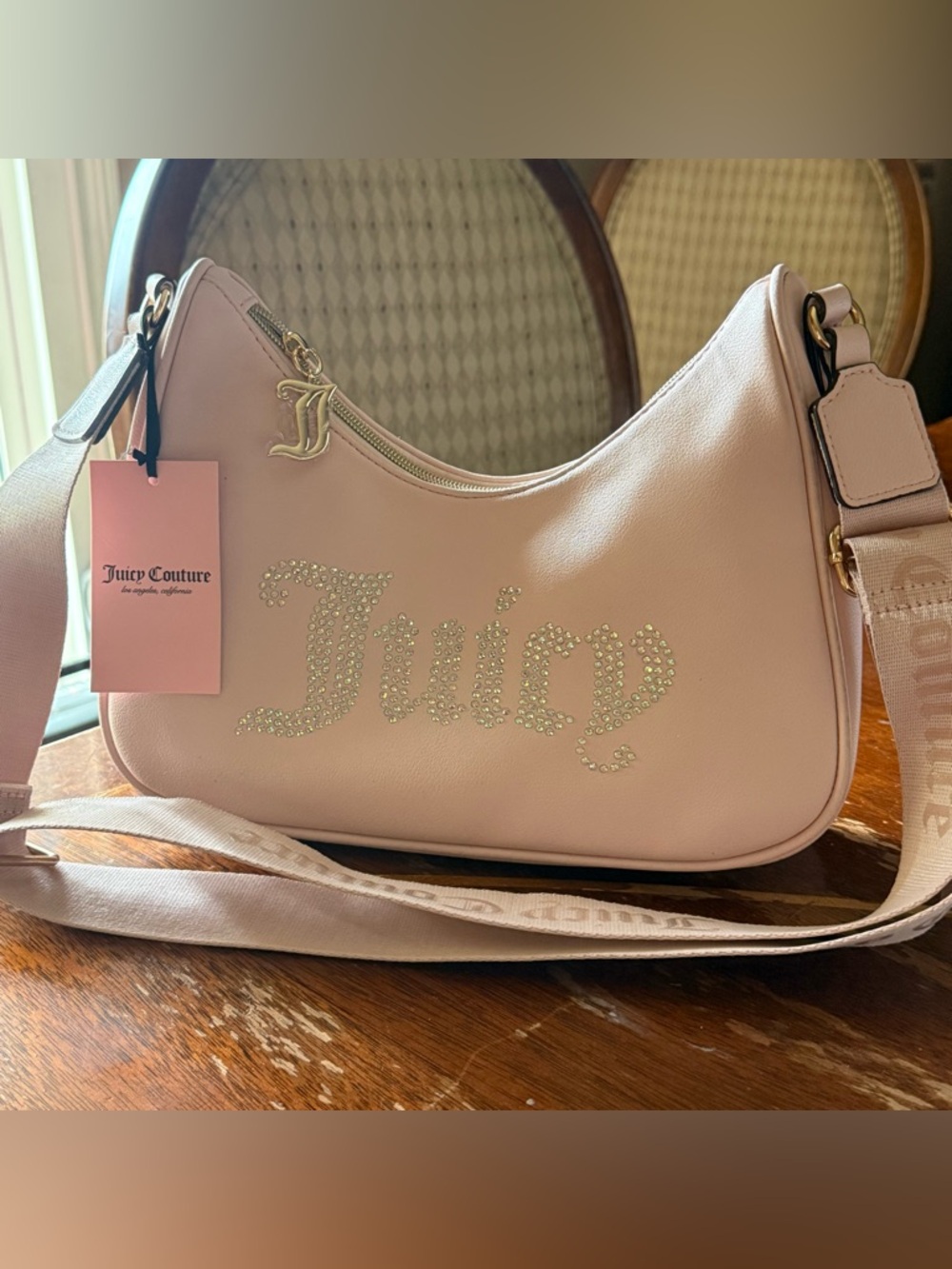 Viral Juicy Couture baby Pink Rhinestone crossbody